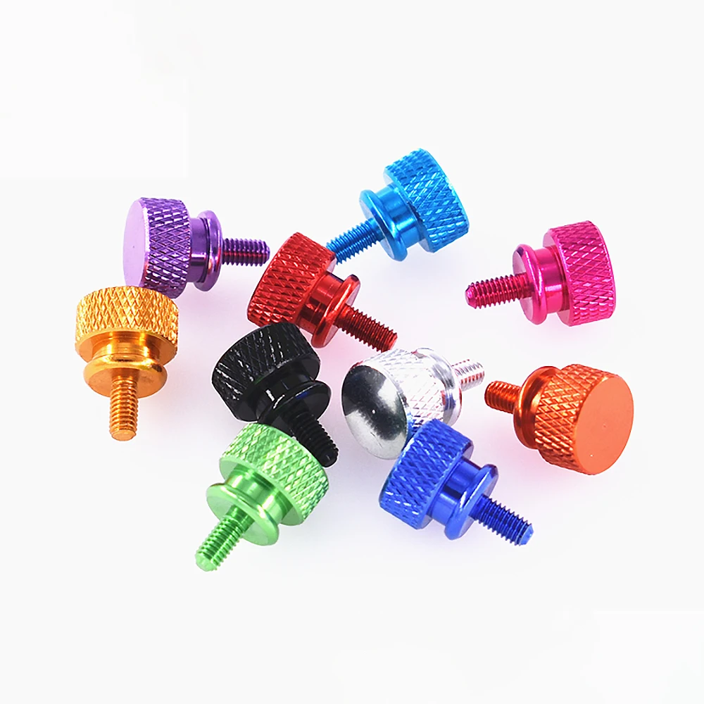 Colourful Thumb Screw M3.5*7/10/12/16/20mm Aluminum Alloy Flat Head Knurled Hand Tighten Bolts Computer Case DIY Parts