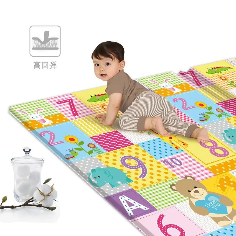

Baby Power Premium Foldable Crawling Mat Extra Thick Non-Slip Play Mat for Infants Toddlers Large Nursery Living Room Game Mat
