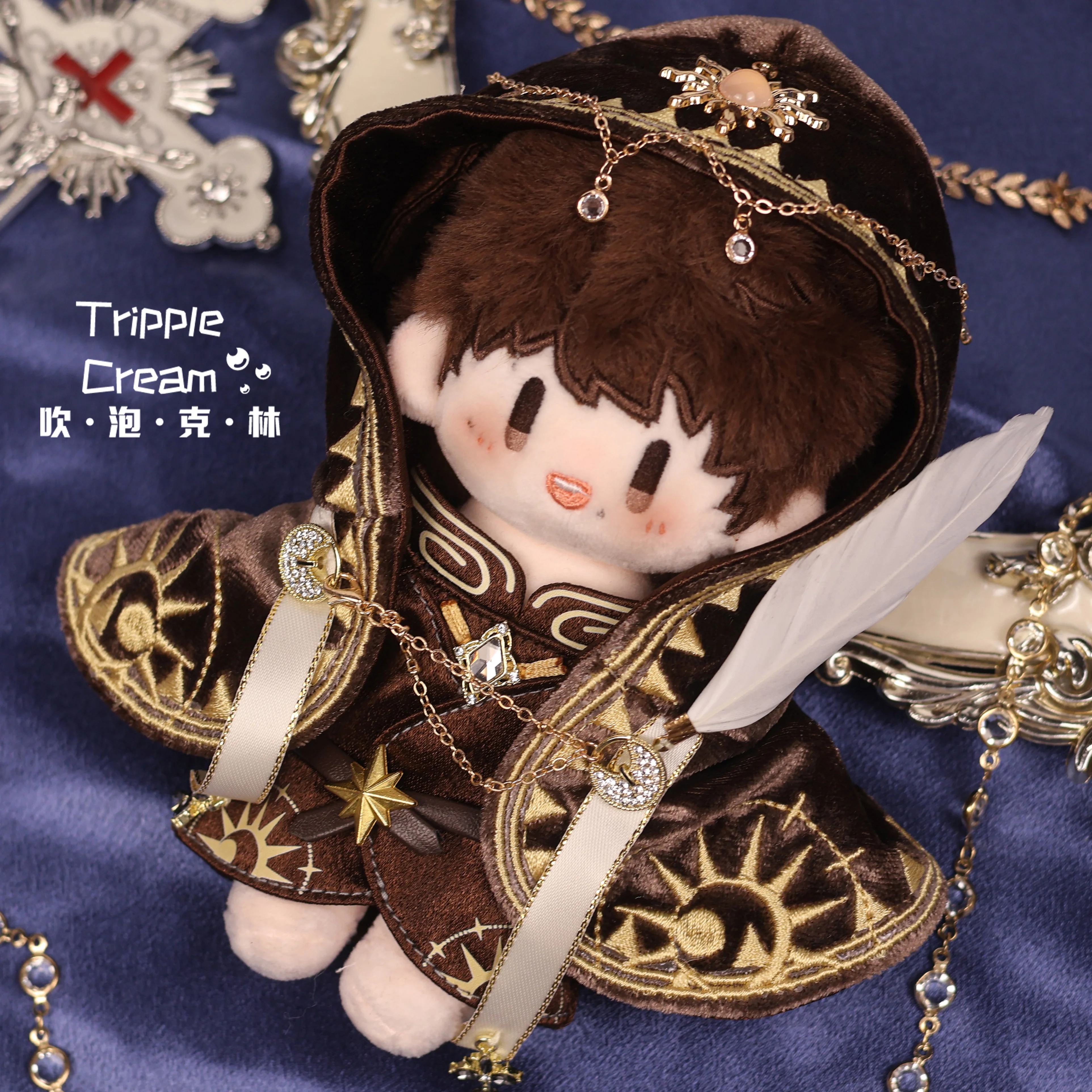 10cm roupas de boneca sacerdote mágico manto couro estrela cinto roupas traje terno acessórios anime jogo brinquedo crianças presentes cos