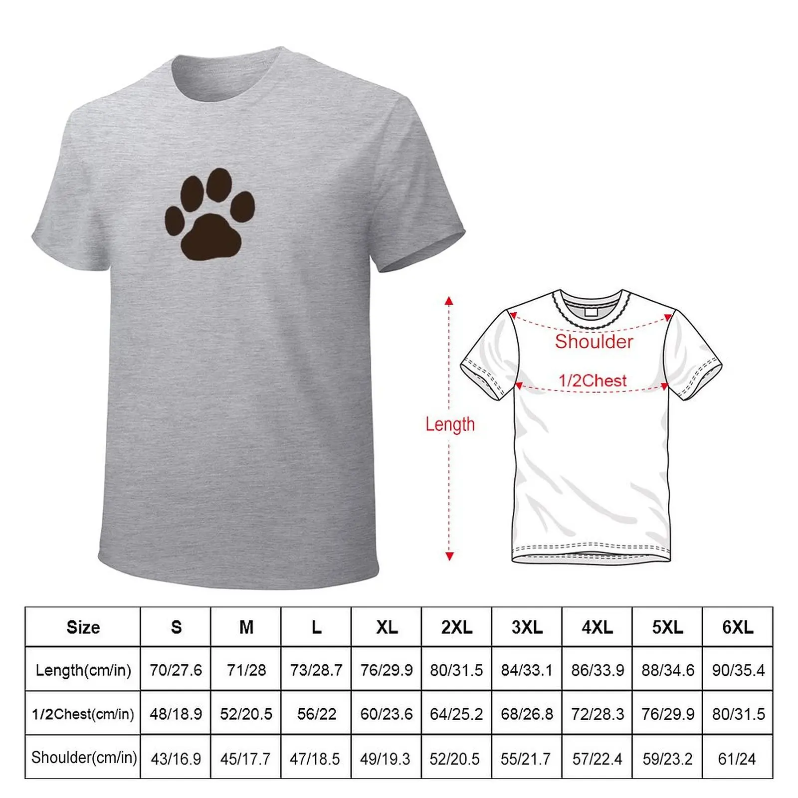 Dog or Cat Paw Print(s) T-Shirt anime clothes summer top oversized t shirts for men