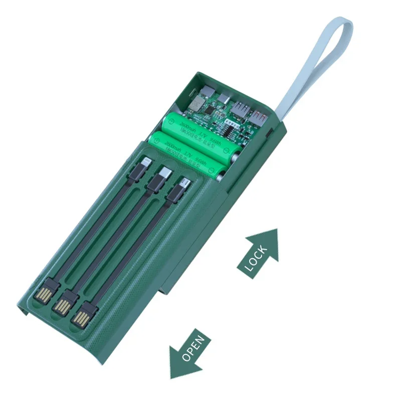 شاشة الكريستال السائل لتقوم بها بنفسك 12*18650 قوة البنك علبة شحن لاسلكية PD QC 3.0 لحام مجاني 18650 بطارية Powerbank صندوق مع كابل شاحن