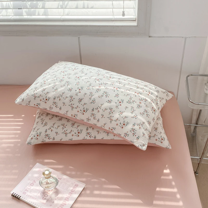 Princess Style Small Floral Duvet Covers Girls Woman Quilt Cover Bed Flat Sheet Pillowcase Twin Full Queen Bed Linen No Filling