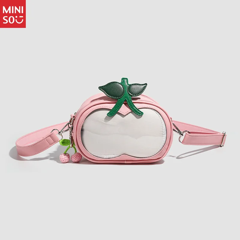 Miniso Creative Apple Shaped Crossbody Bag, Cute Mini Phone Purse & Cosmetic Bag