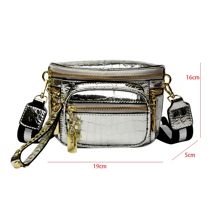 Pu Leather Waist Bag Designer Fanny Pack Multiple Pockets Zipper Crossbody Chest Bag Women Large Capacity Belt Bag Anti theft