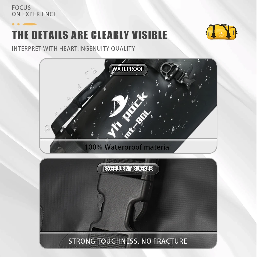 Waterproof Motorcycle Bag For K-TM 1290 BMW Yamaha 40/80L Large Capacity Outing Storage Package Moto Luggage Tailpack