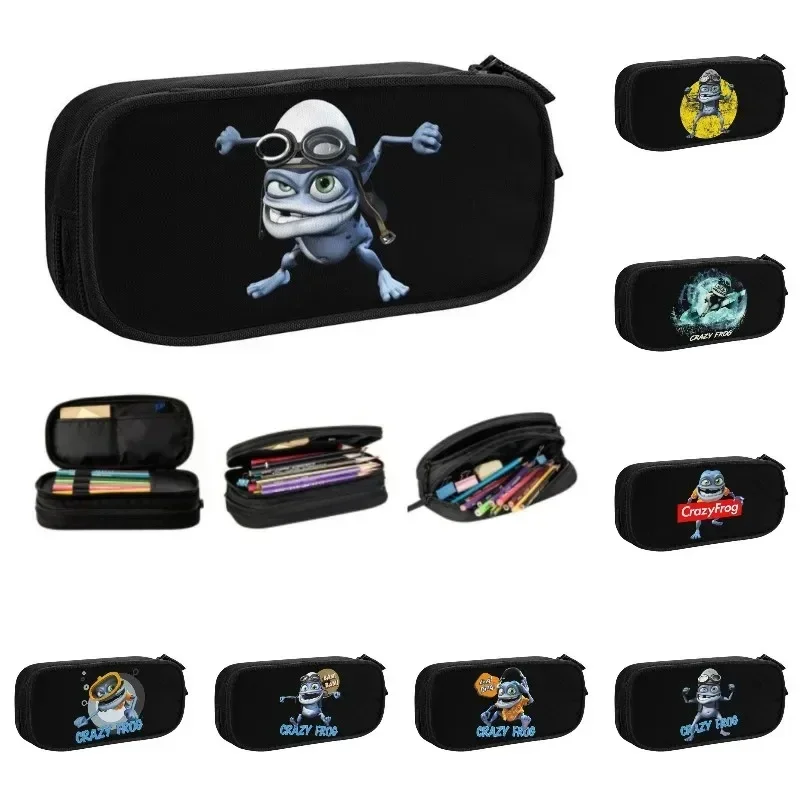 

Anime Crazy Frog Big Capacity Pencil Pen Case Stationery Bag Pouch Holder Box Organizer for Teens Girls Adults Student