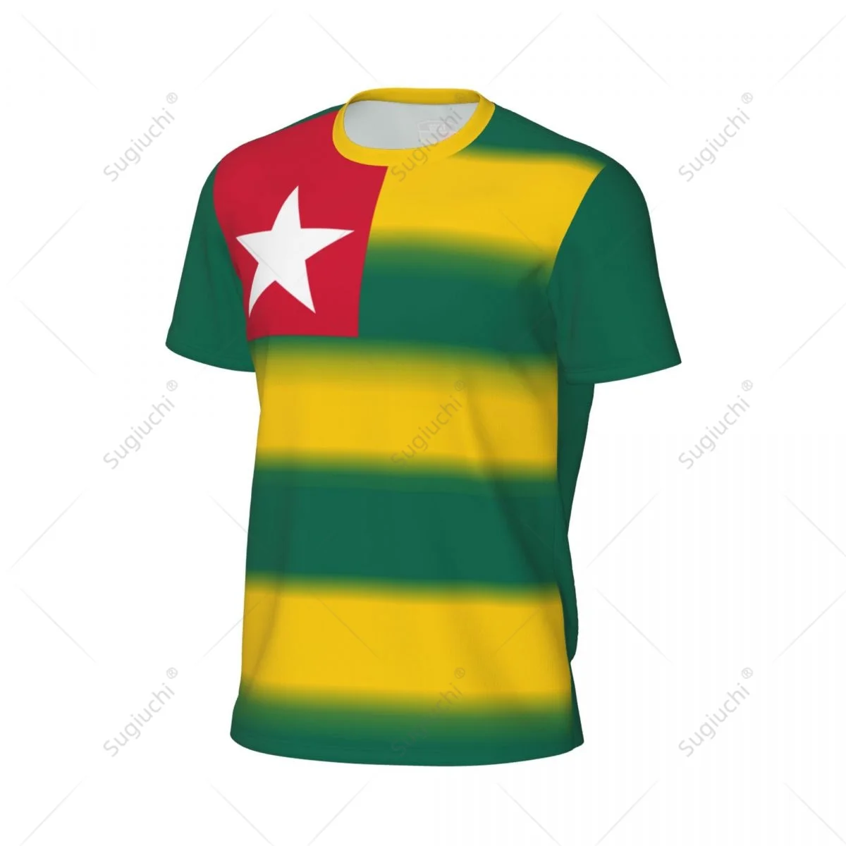 Sports Mesh T-shirt Togo Flag For Running Bike Soccer Tennis Football Fitness Tees 3D Printed Custom