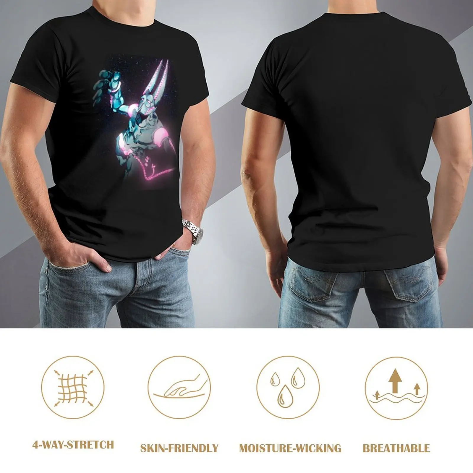 D4C-JOJO T-shirt tees anime douane zomertops grappige t-shirts voor heren