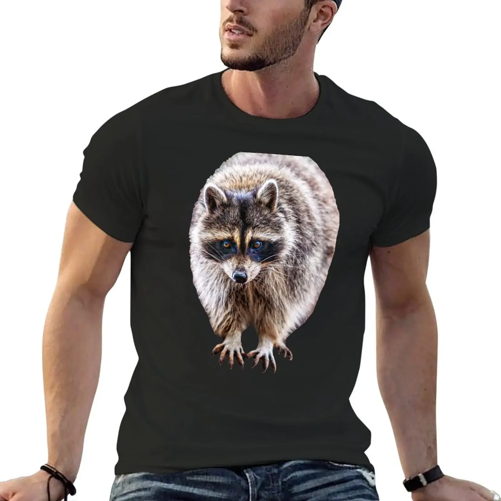 

Racoon in a tree T-Shirt blacks summer clothes T-shirt men