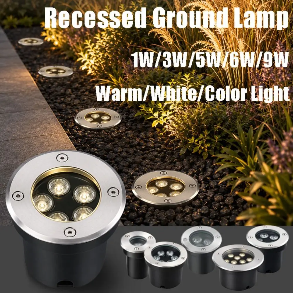 1W/3W/5W/6W/9W Embedded Star Light 3000K IP65 Outdoor Waterproof Step Light Warm/White/Color Light Aluminum