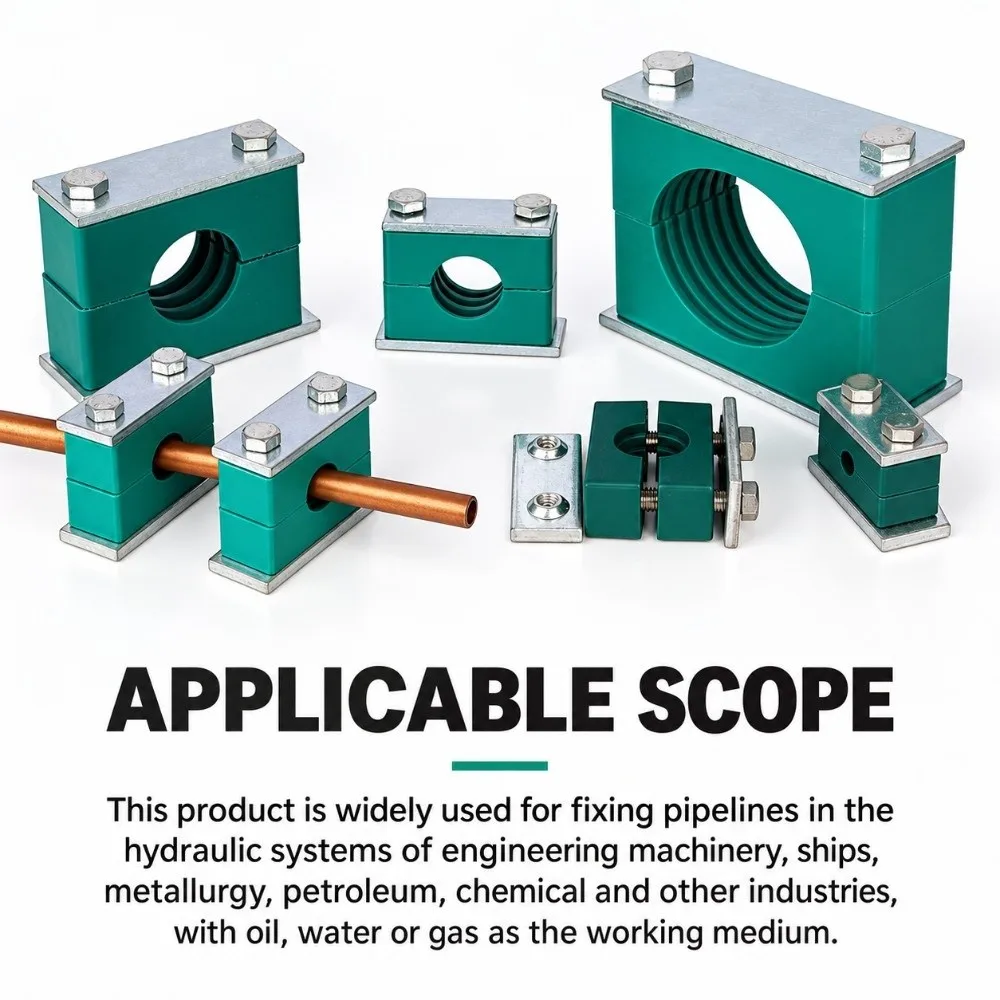 New 6-38mm Pipe Clamp Plastic With Hex Bolts Tube Clamp Single Hole Pipe Bracket Marine Equipment