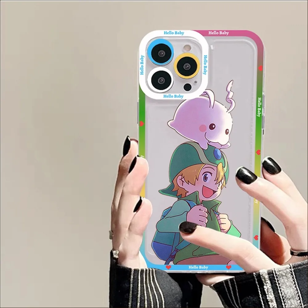 Digimon Digital Monsters Phone Case For IPhone 14 13 12 11 Pro Max Mini X Xs XR 6 7 8 Plus SE 2020 Transparent Case