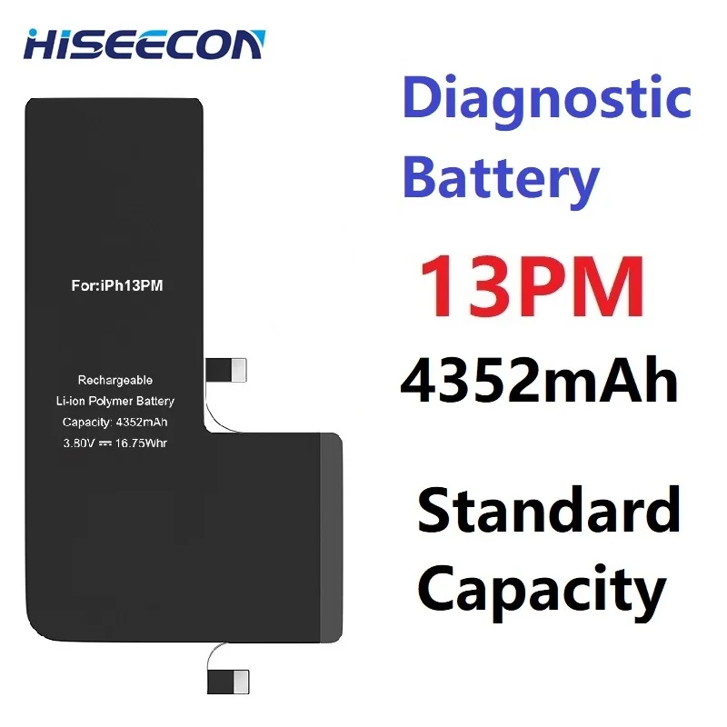 بطارية بدون منبثقة 0 دورة 2 حزمة لهاتف iPhone 13 14 15 Pro Max، بطارية تشخيصية HISEECON ذات سعة قياسية، تعمل مع iOS 18