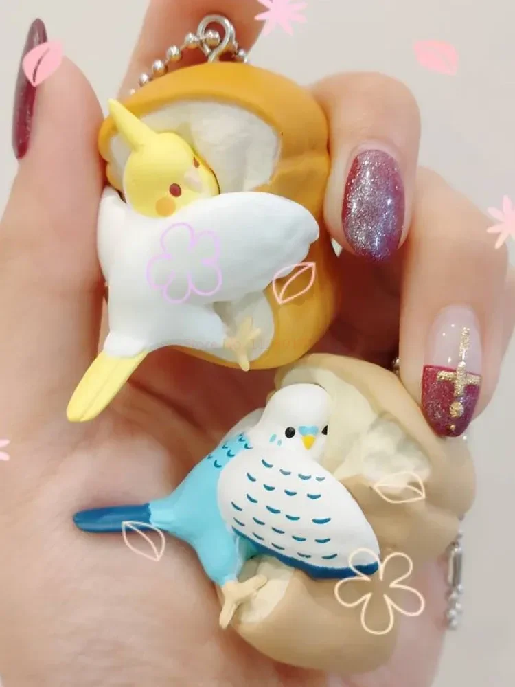 Qualia 2nd Generation Model Dolls Genuine Bread Bird Capsule Toys Japan Anime Figure Cockatiel Pendant Decor Kid Toy Xmsa Gifts