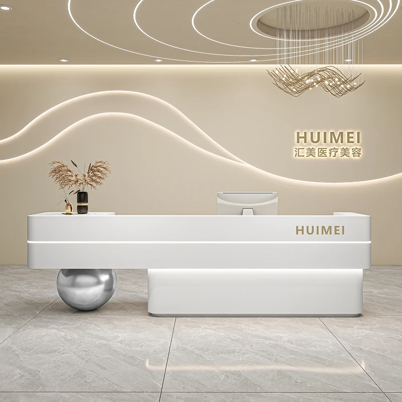 

Роскошная запеченная краска, стойка регистрации, магазин одежды, компания, салон красоты, центр клиента, стойка регистрации, мебель