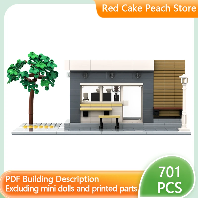 

City Street View Model MOC Building Bricks Mini Coffee Shop Modular Technology Children Holiday Gifts Assemble Toys Suit