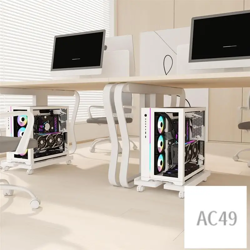 

C9-Adjustable Computer Stand PC Tower Stand With 4 Caster Wheels Fits Most PC, Under Desk Holder