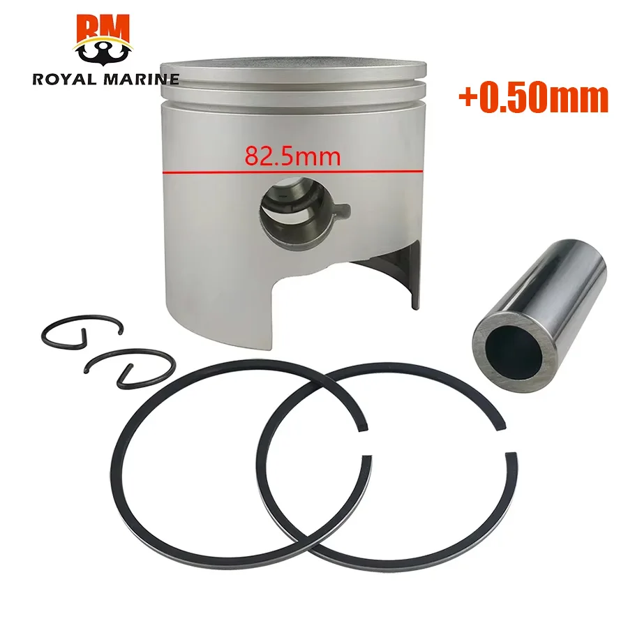 688-11635-02 Piston set 688-11636 for yamaha outboard 2T 48HP-85HP 688-11635-03 688-11635 Outer diameter：82.25mm or 82.5mm