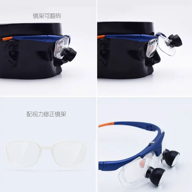 2.5X TTL Embedded  den tal Loupe Work Distance 420mm Glasses Magnifier ENT med ical  Binocular Surgery Loupe den tistry