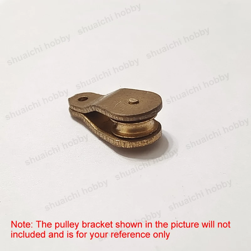 10PCS Dia 3/4/5/6/8mm Mini Brass Pulley Center Hole Diameter 1mm Single Groove Roller Pulleys Thickness 1.3/1.5/1.7/2.0/2.3mm