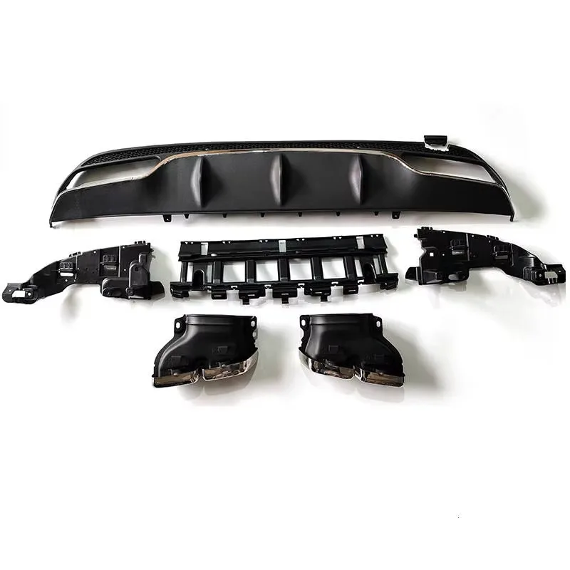 

High Quality C63 AMGs Rear Bumper Diffuser for Mercedes Benzs W205 PRE 4 Door Rear Diffuser With Exhaust Pipe