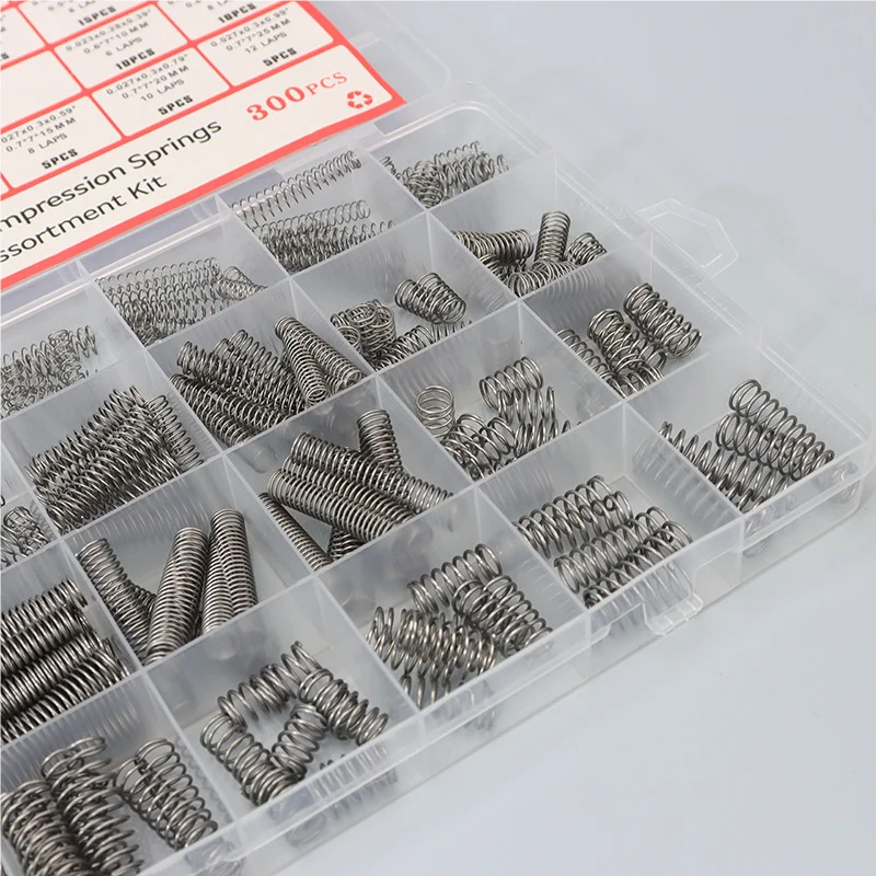 Lot De 300 Ressorts De Compression Acier Inoxydable 304 - 23 Tailles Pour Réparations DIY Et Projets Mécaniques