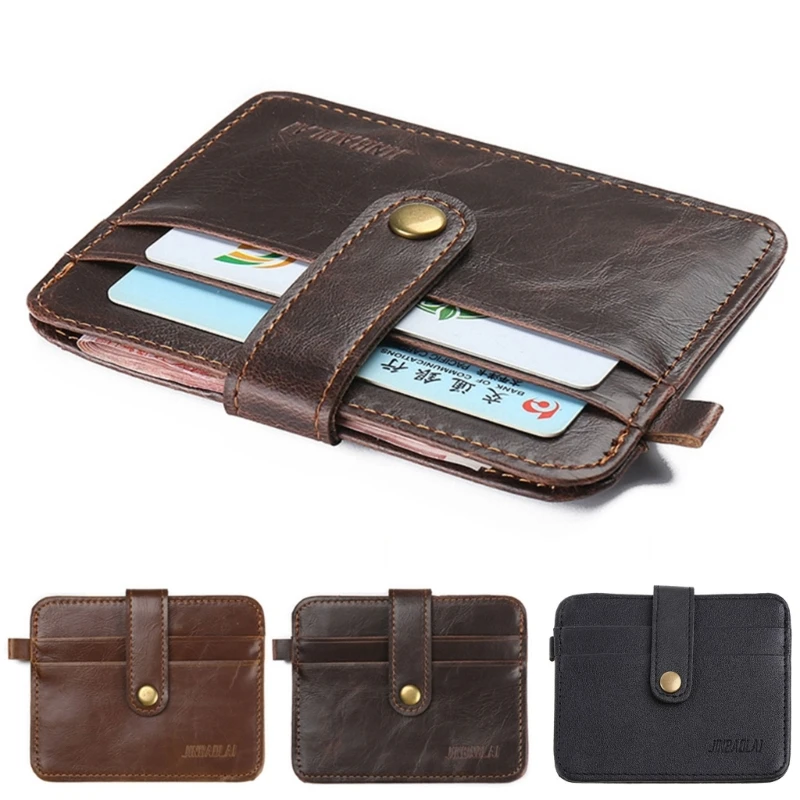 Men's Faux Leather Small Credit Card Business Wallet Holder Pocket for C