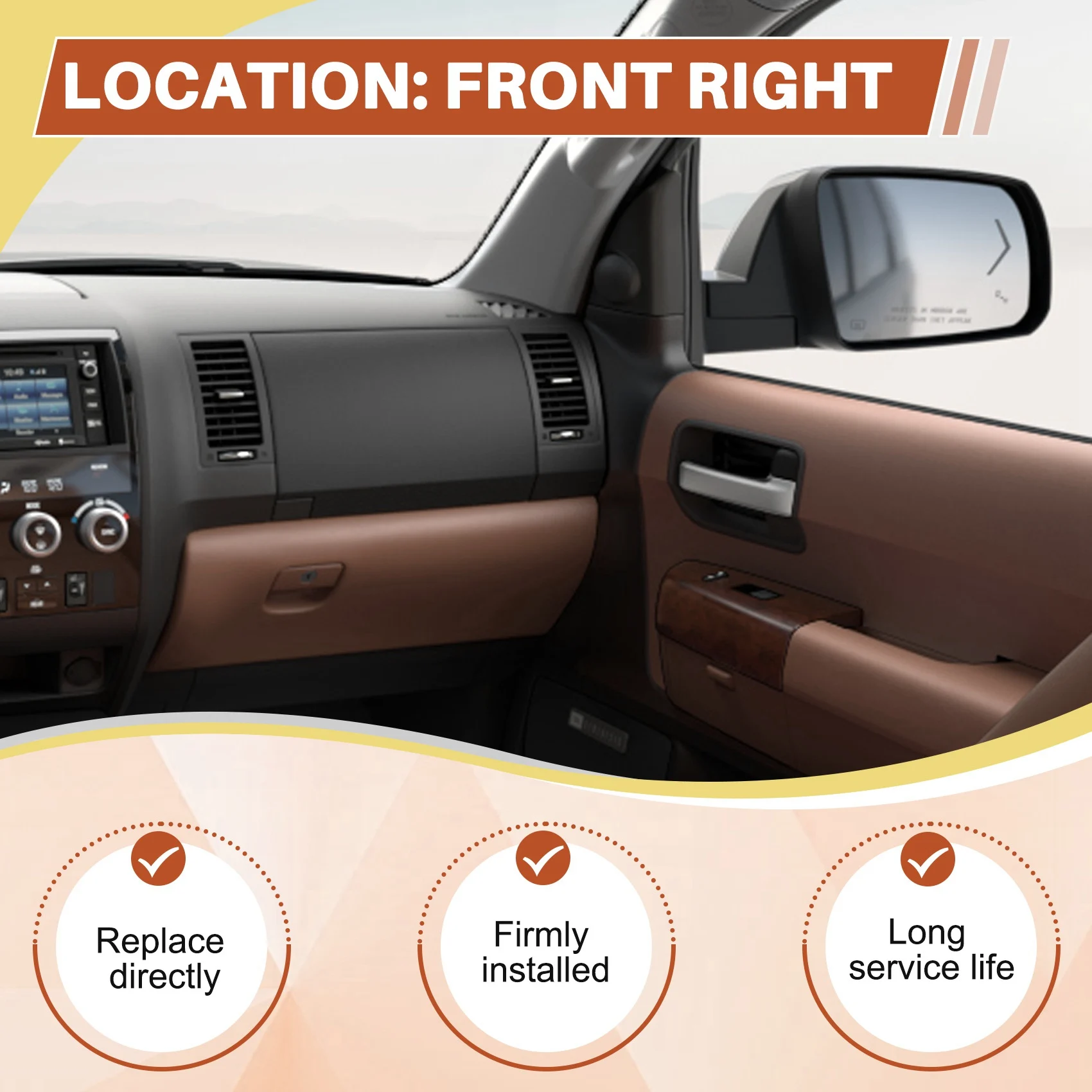 

Leading-Edge-Car Window Lift Switch Panel Trim Cover For Toyota Sequoia 2006-2021 Armrest Upper Panel