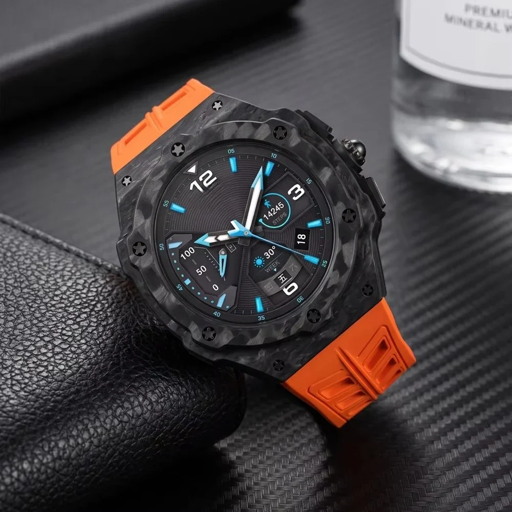 Luxury Modification Kit for Samsung Galaxy Watch Ultra 2026 47mm Carbon Fiber Case Strap for Galaxy Watch 8Ultra Band Accessorie
