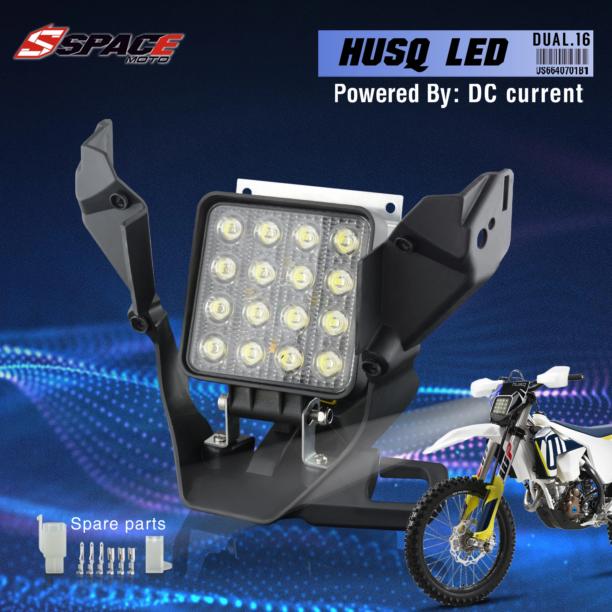 Space Moto  LED Headlight Headlamp Head Light Supermoto Fairing For Husqvarna Husky TE TE Enduro VSL LED Headlight - view 2