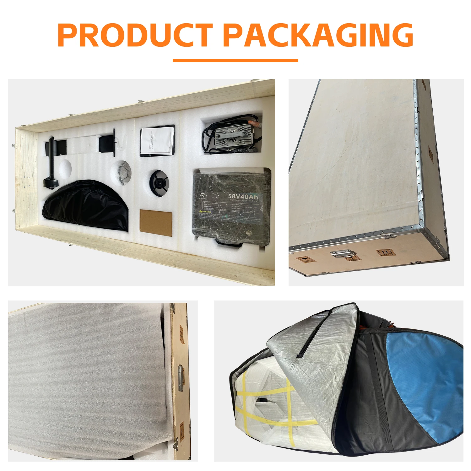 لوح ركوب الأمواج المحلق 6000 وات مع محرك ركوب الأمواج شراعيًا عالي الطاقة بقدرة 58 فولت 40 أمبير في الساعة 45 كم/ساعة