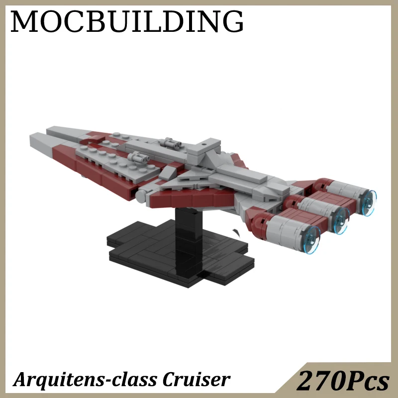 1:1455 Scale Cruiser Model Spaceship with Stand Display Model MOC Building Blocks Toys Birthday Gift Construction Toy