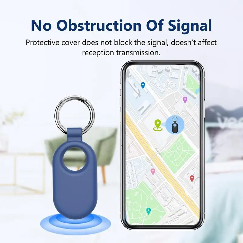 Silicone Cover For Samsung Galax Smart Tag 2 Protection Waterproof Locator Tracke Case Keychain Anti-lost Smart Ring Cover