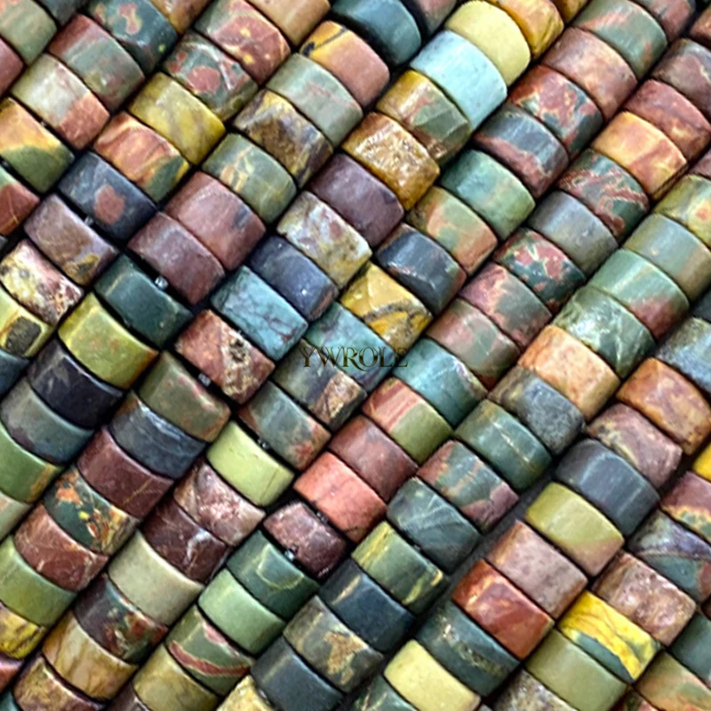 Wheels Natural Stone 3x6mm Rondelle Amazonite Loose Spacer Beads for Jewelry Making DIY Earrings Bracelet Charms Accessories