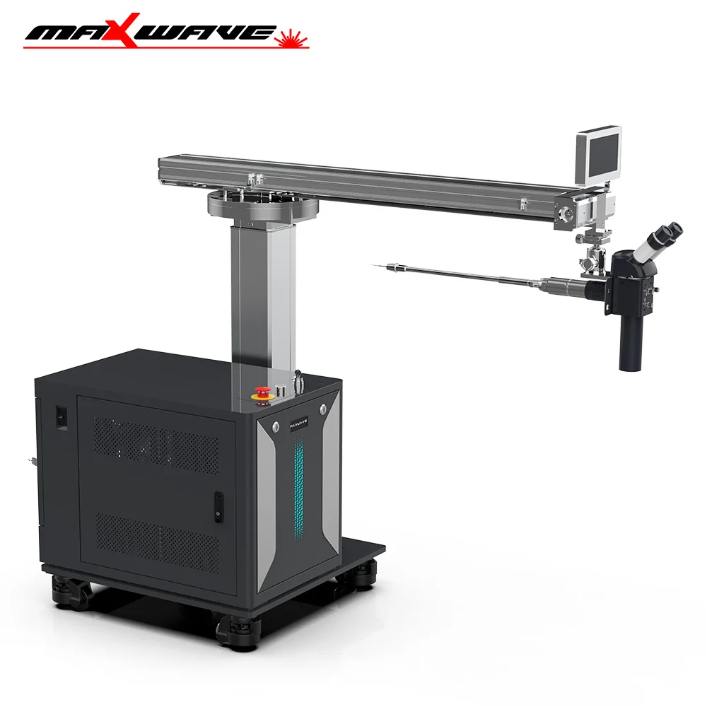 Sistema di saldatura di precisione semiautomatico QCW per il fissaggio di difetti metallici su larga scala, monitoraggio CCD HD standard, macchina personalizzabile Hou