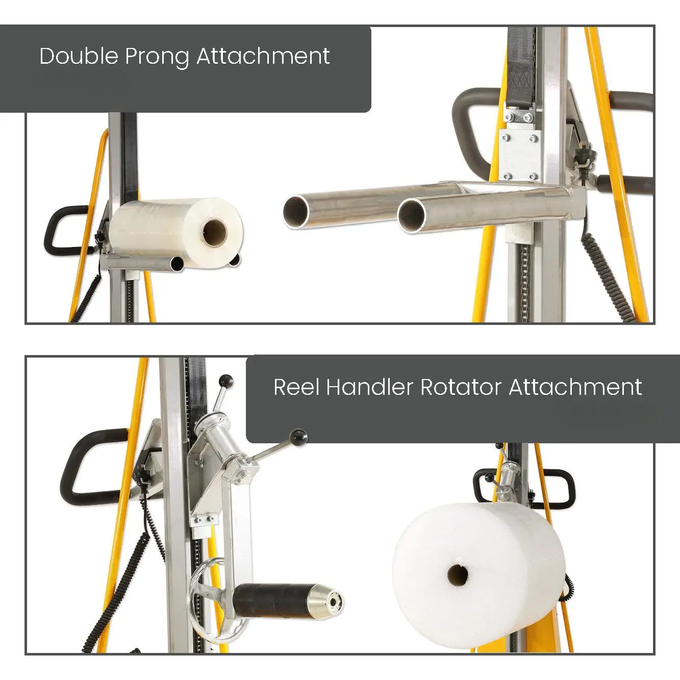 Deposit Price Semi Automatic Pallet Stacker Coil Material Handling Equipment Mini Winch Stacker Forklift Paper Roll Lifter