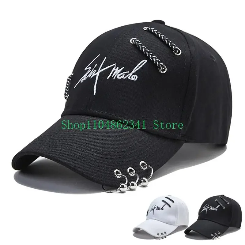 652F Gorra de béisbol con letras a la moda, gorra deportiva con anillo, regalo sorpresa para el día de San Valentín