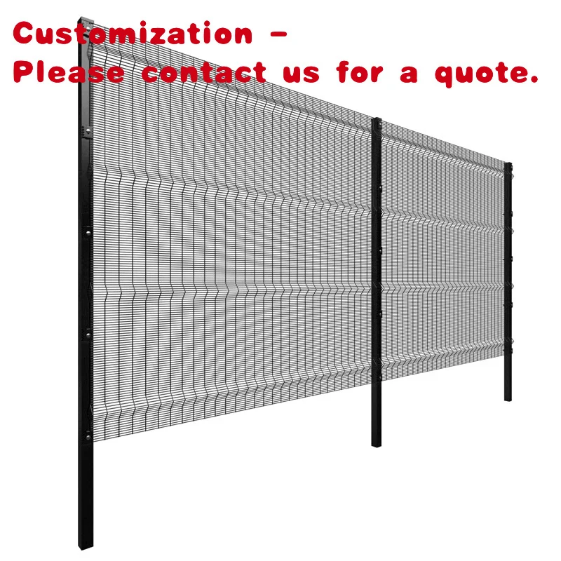 

custom.Durable PVC Coated View Curved Welded Wire Mesh 358 Anti Climb Fencing Panel 6 Feet with 3D Modeling Boundary