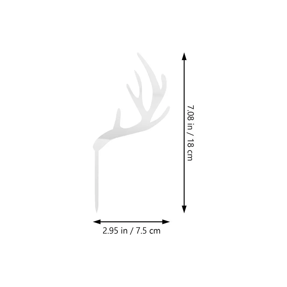 

20Pcs Reindeer Antler Cake Picks Acrylic Xmas Cupcake Toppers Party Birthday Cake Decoration Antler Cupcake Topper