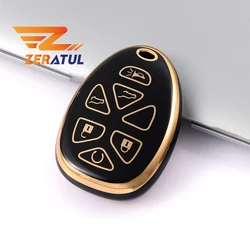 For GMC Yukon Chevrolet Suburban Tahoe 5/6 Buttons TPU Smart Remote Shell Fob Car Styling Car Key Case Accessories