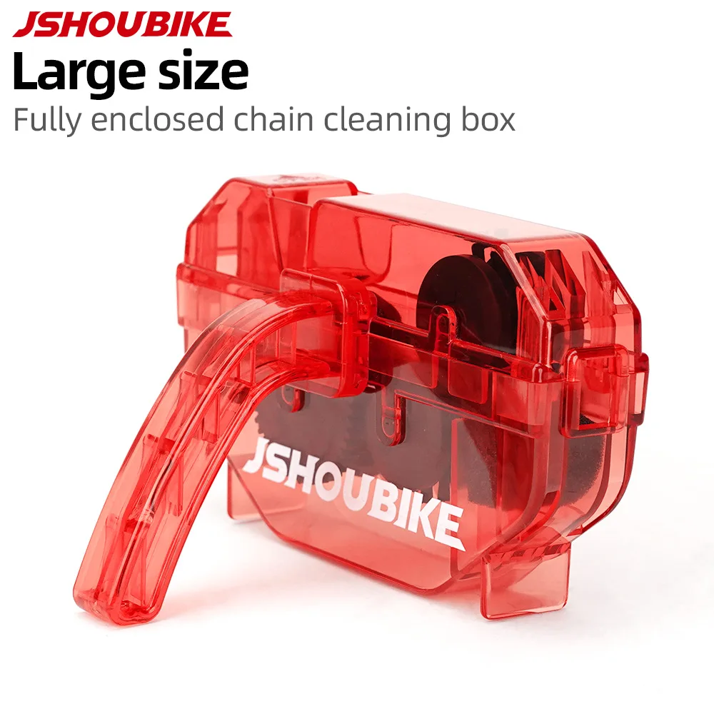 Bicycle Red Chain Cleaner Bike Chain Cleaning Tool Cycling Scrubber Washer Tool Mountain Bike Washing Kit Bicycle Accessories