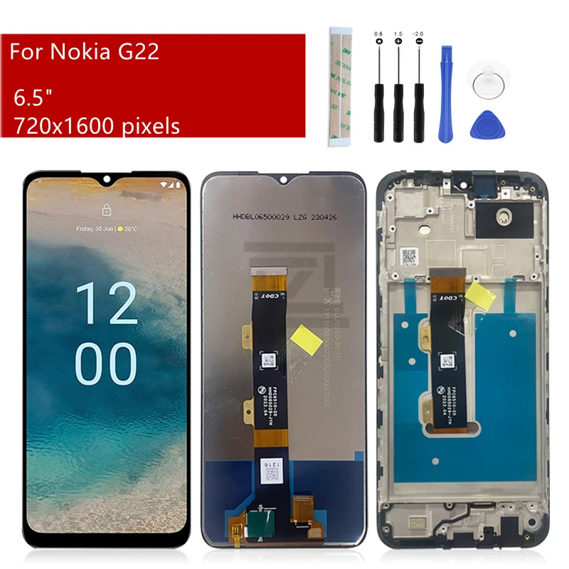 

For Nokia G22 LCD Display Touch Screen With Frame Digitizer Assembly Replacement Repair Parts 6.5"