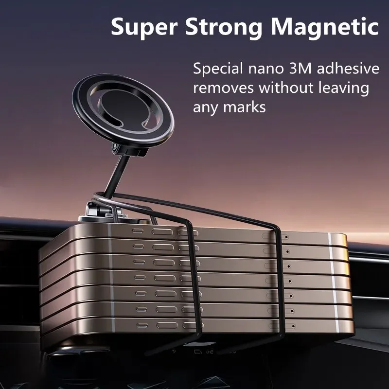 Magnetyczny uchwyt samochodowy na telefon komórkowy Magnetyczny uchwyt samochodowy na telefon komórkowy Wspornik smartfona w samochodzie dla iPhone 15 14 13 Samsung Xiaomi — zdjęcie 4