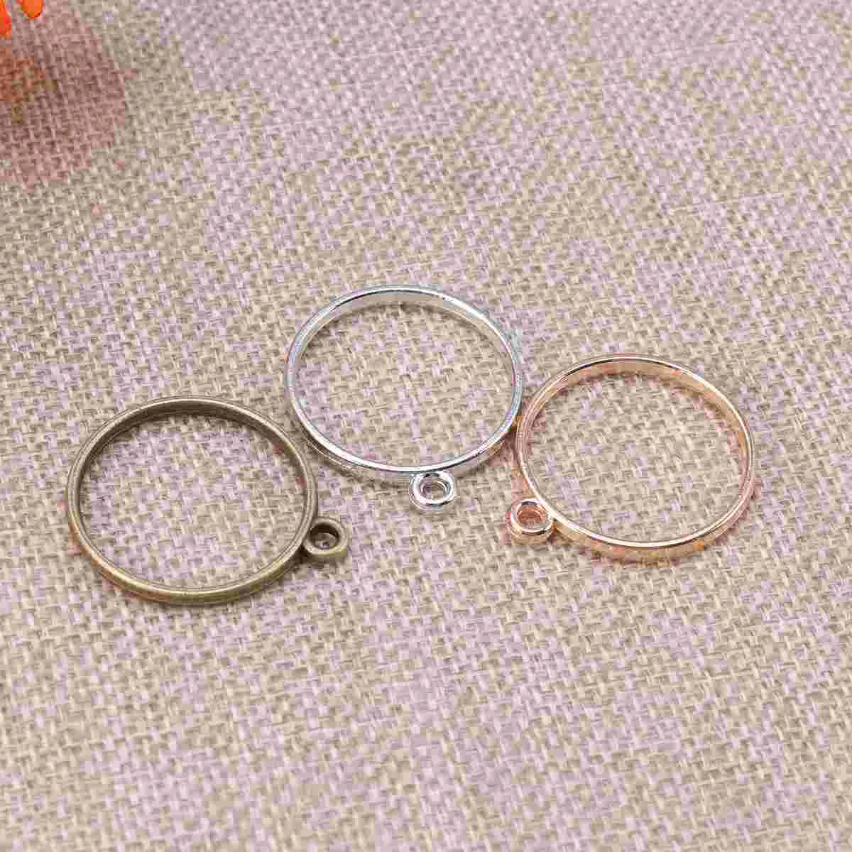 

30 PCS Open Back Bezel Pendant DIY Craft Hollow Silver Jewelry Making Accessoires Cellphone Decorative Accessories