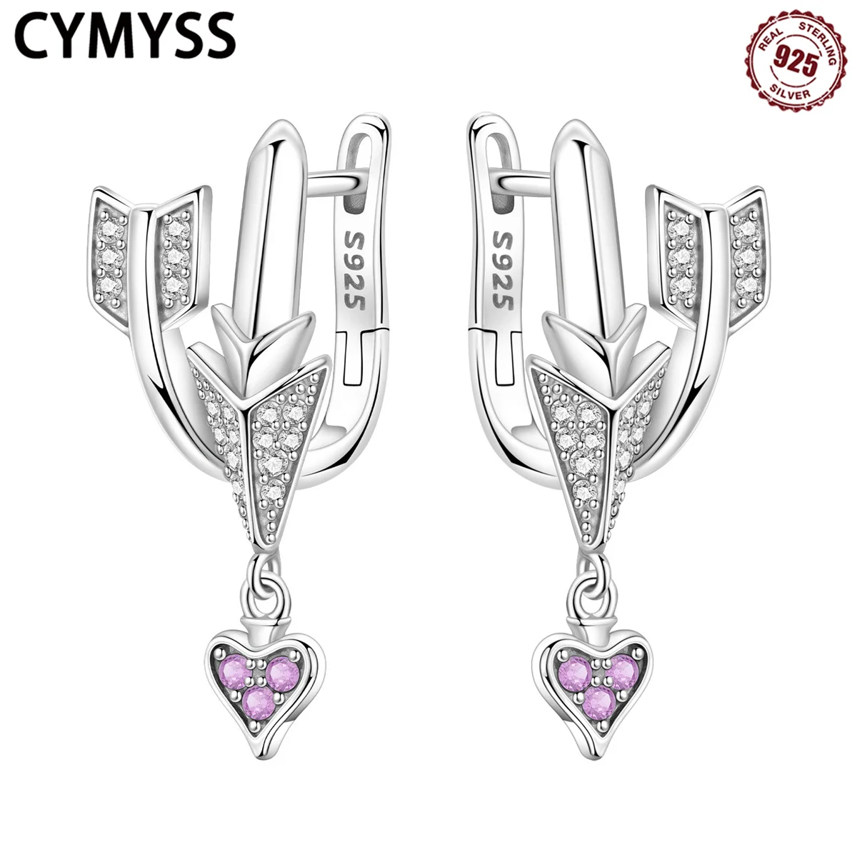 

CYMYSS 2025 New S925 Sterling Silver Cupid Earring Boutique Birthday Party Gift Women's Jewelry