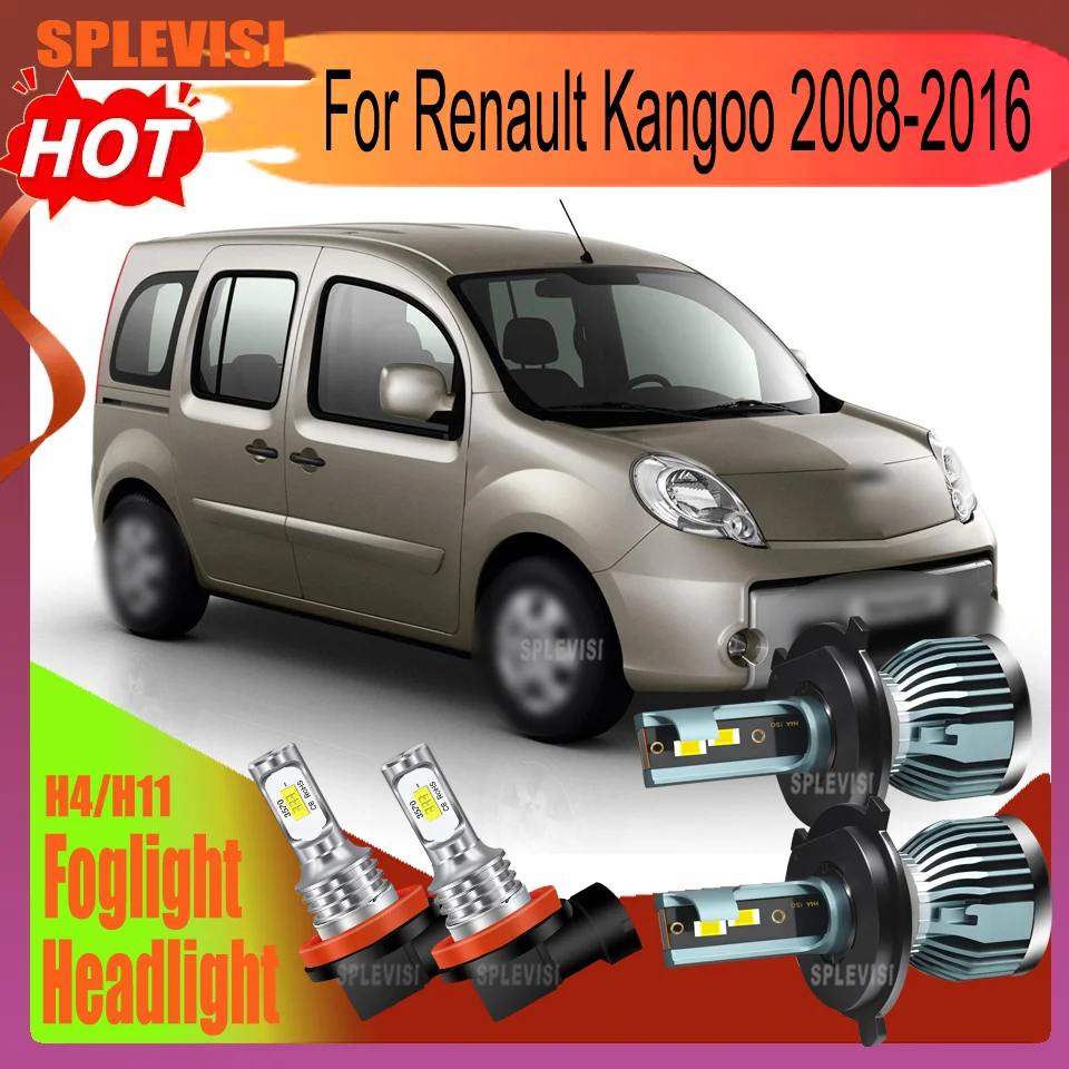 

LED H4/9003 H11 Headlight Fog Light Durable Plug and Play For Renault Kangoo 2008 2009 2010 2011 2012 2013 2014 2015 2016