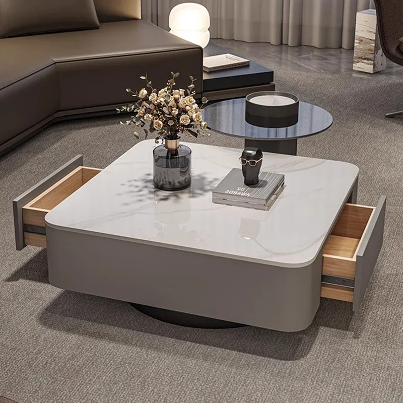 Metal Nordic Coffee Table Modern Center Storage Designer Hardcover Unique Side Table Aesthetic Couchtisch Living Room Furniture