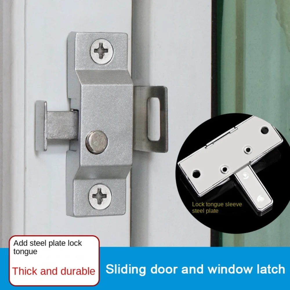 Creative Zinc Alloy Sliding Door Latch Hardware Anti-theft Spring Latch Durable Security Bolt Latch Cabinet