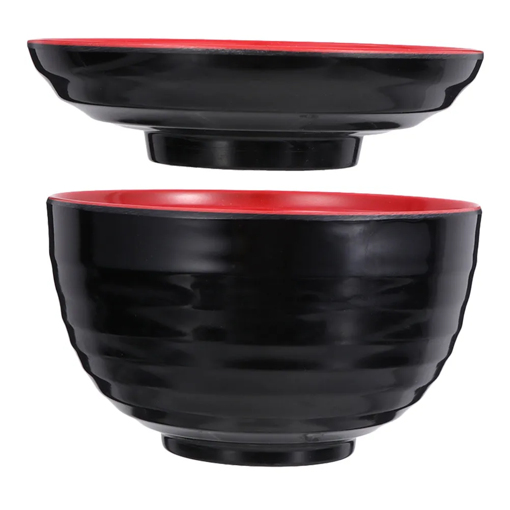 Sturdy Melamine Japanese Style Soup Bowl 900 Ml Easy Clean Elegant Rice Bowl for Daily Dining Asian Kitchen Accessories