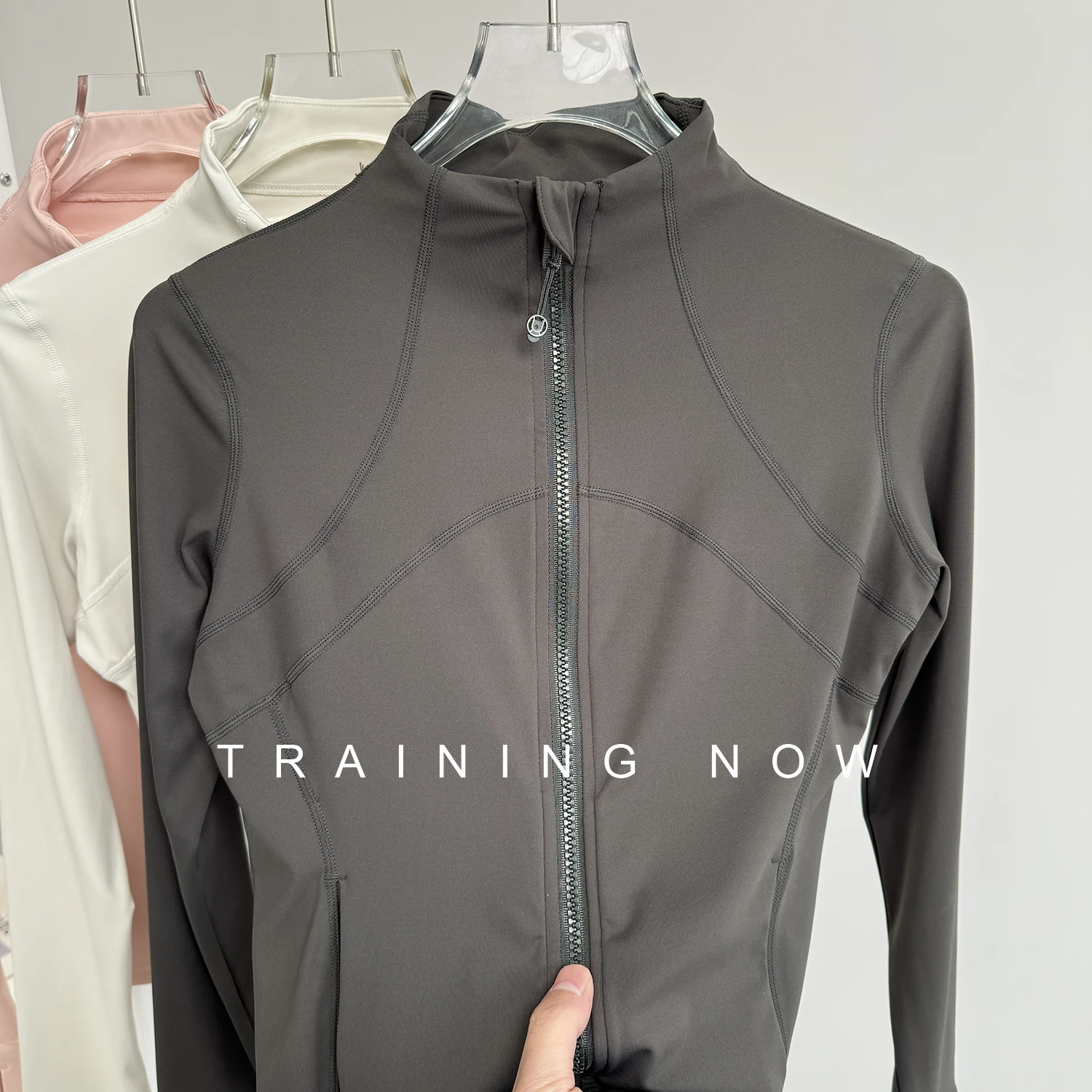 

Fitness clothing long-sleeved women's autumn and winter zipper jacket sports top slimming running professional training yoga